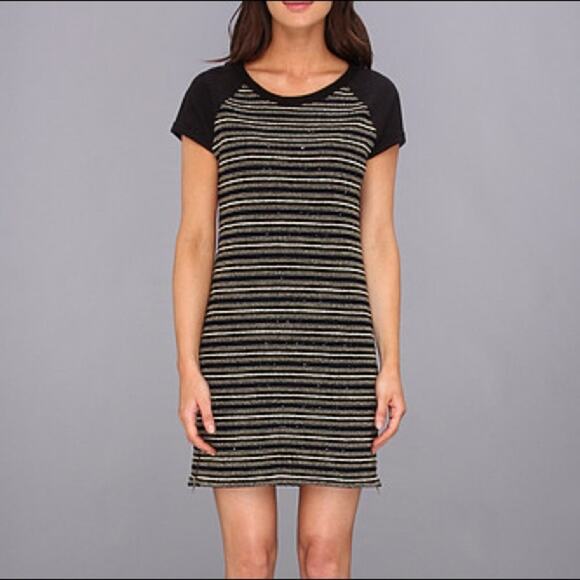 Sanctuary Side Zip metallic Accent Shift Shirt Dress Size Small - Picture 2 of 7